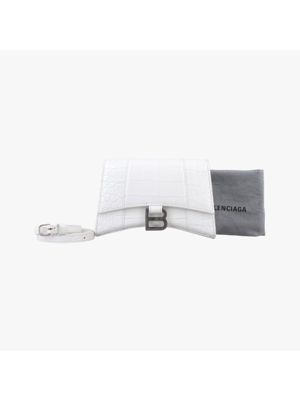 Balenciaga Hourglass White Shoulder Bag